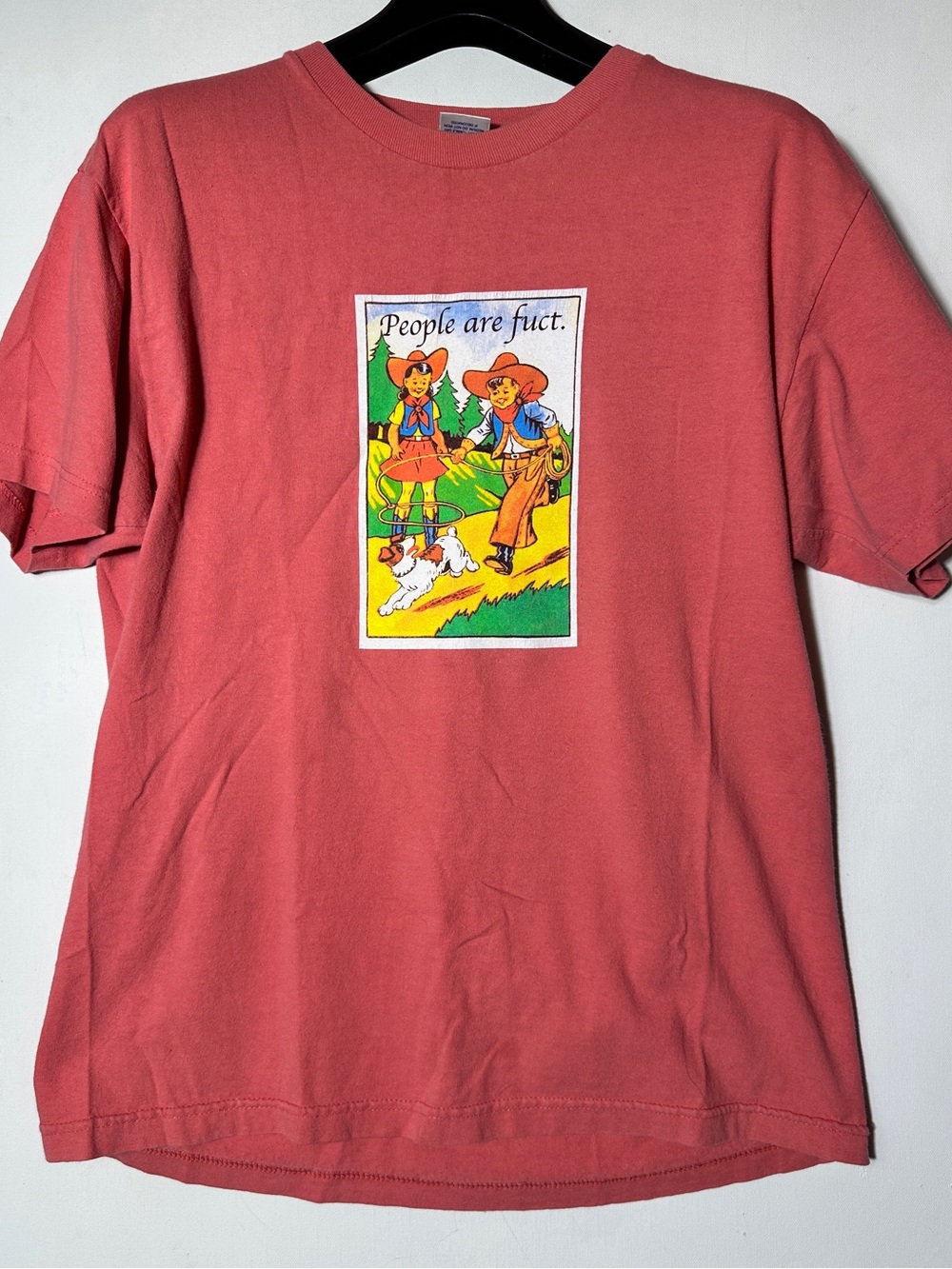 Coral Graphic Short-Sleeve Tee with Center Illustration